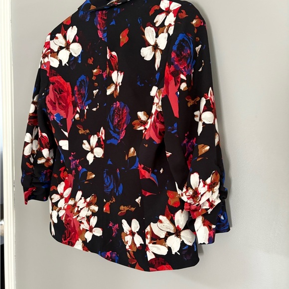 Jules & Leopold Black, Blue, White Red Floral Blazer size Small - Picture 9 of 11